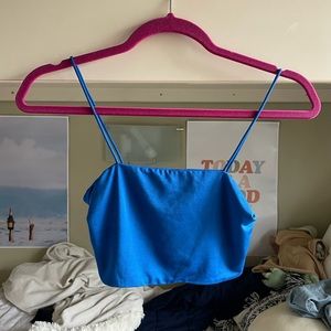 Shein Blue Crop Top